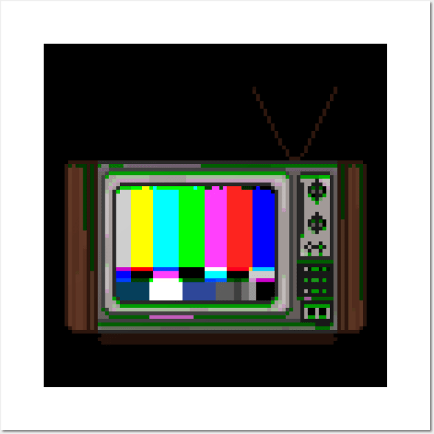 8 Bit Glitchy CRT TV Wall Art by Oh My Martyn